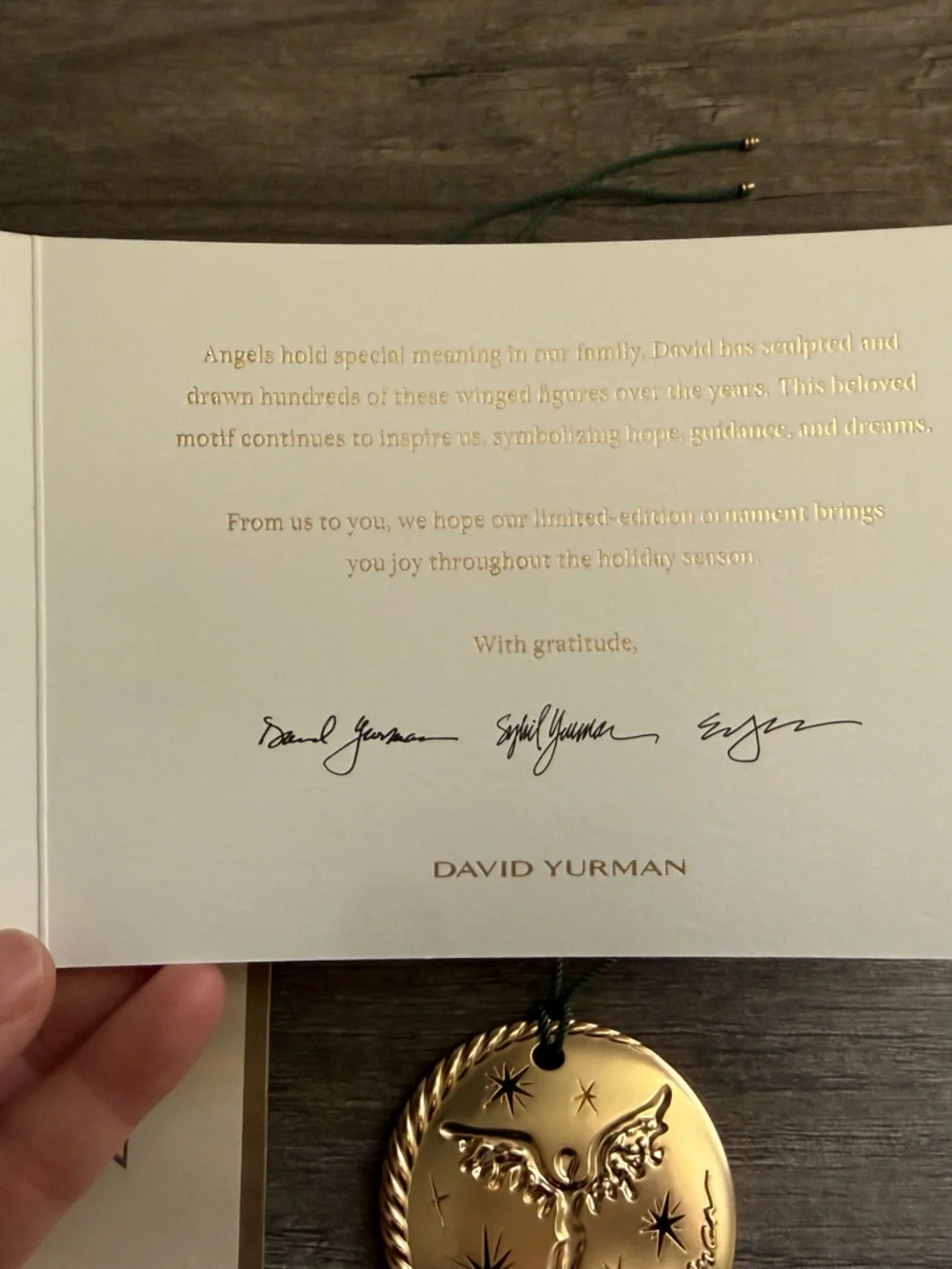 David Yurman Gold and Dark Green Zodiac Medallion Necklace - Picture 2 of 2